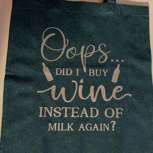 15x16 dark teal tote bag. Eco friendly. Recyclable, biodegradable, reusable.